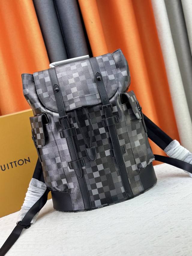 M41379 M14952 Christopher Mm Backpack in Black Checkered Camo. Designed for thos