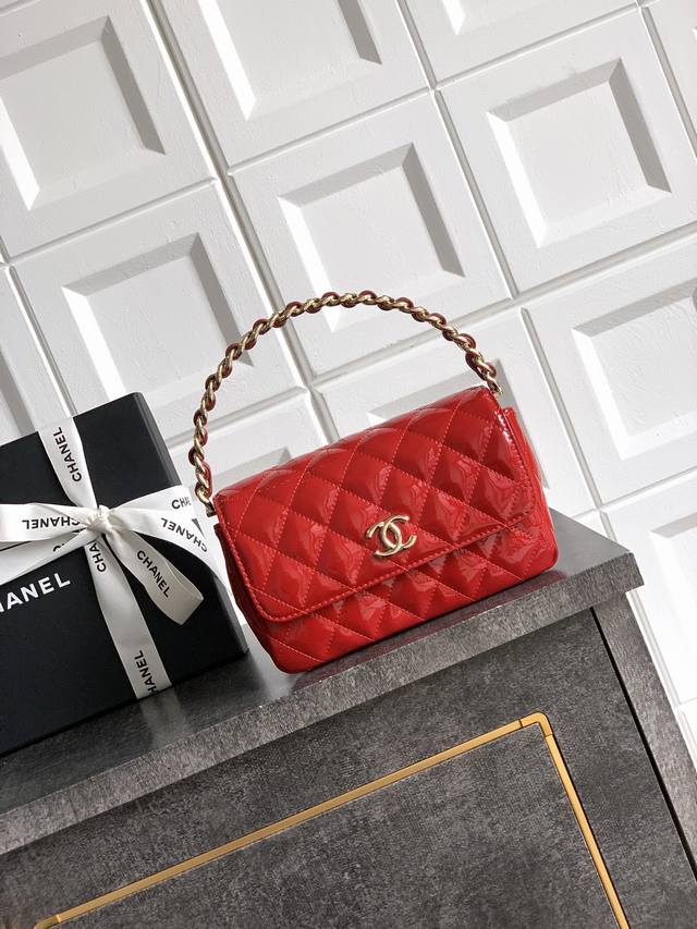 A top-of-the-line, bright red Ohanel 25P hidden-style evening bag. This super c