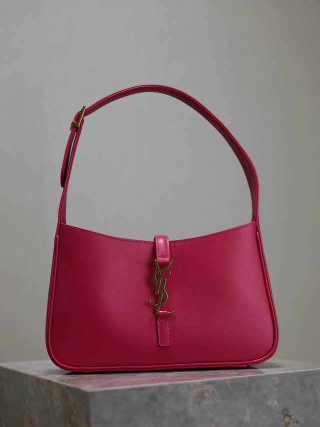 Special Offer Rose Red Plain Original Leather New Underarm Bag Le5A7 Bag Highly