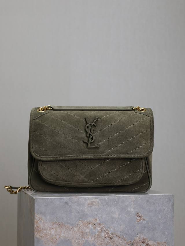 Military Green Matte with Gold Buckle Niki_The latest matte leather series from