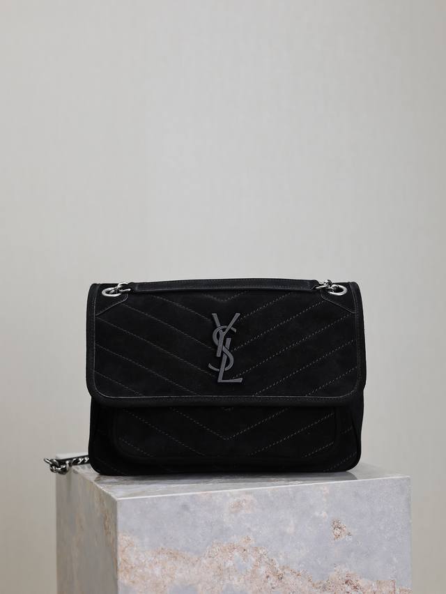 Black matte with silver buckle Niki_The latest nubuck leather series, 100% impor