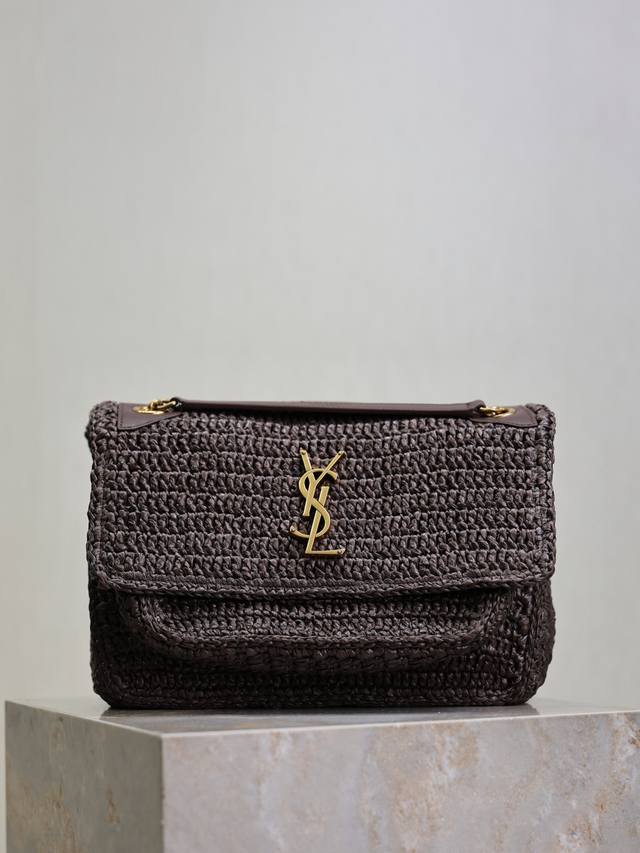Straw bag's fast-fall coffee weave 25Ss new Niki weave bag is here~ Full of arti