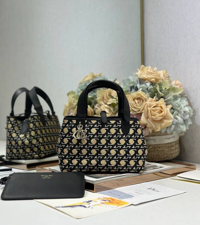 Dior Toujours Handbag Embroidered Diamond Craft Small Size] with the Latest Matc