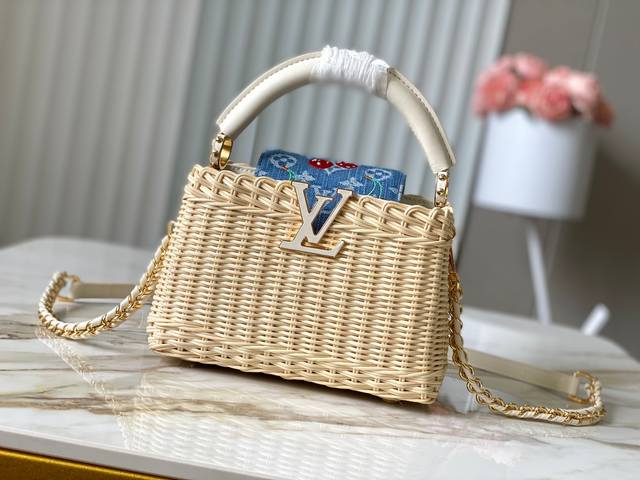 Authentic raw materials, premium dynamic chip, Lv x Tm Capucines handbags M14295