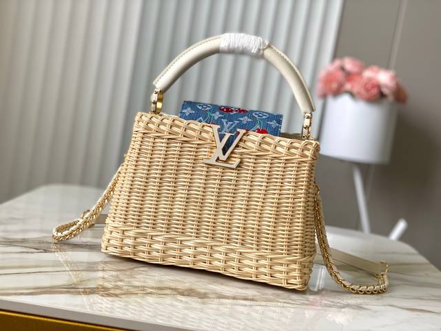 Authentic raw materials, premium dynamic chip Lv x Tm Capucines handbags M14295