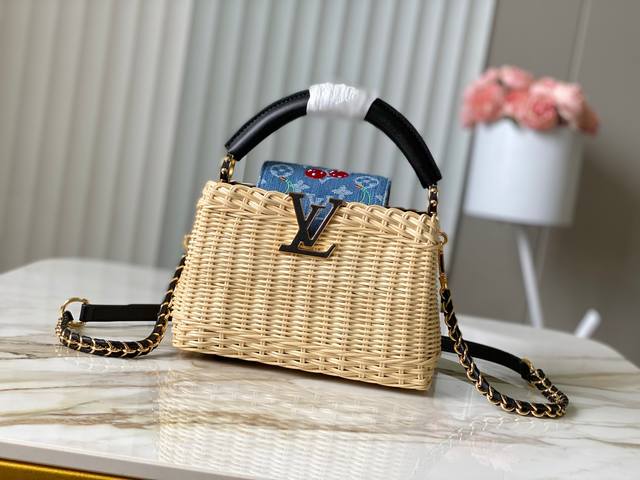 Authentic raw materials, premium dynamic chip, Lv x Tm Capucines handbags M14295