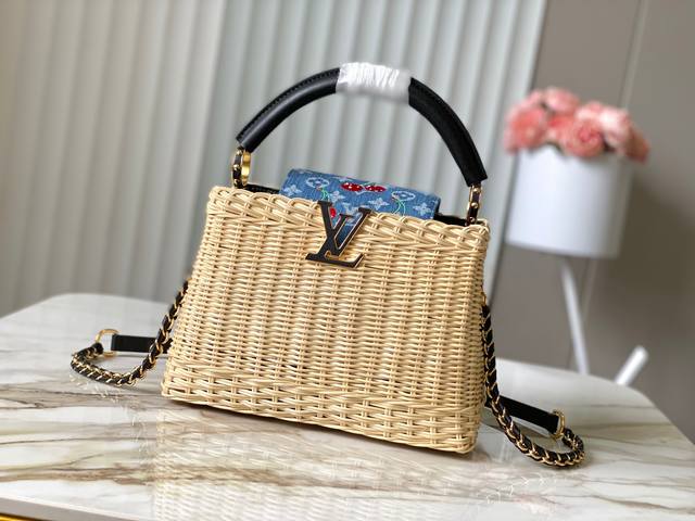Authentic raw materials, premium dynamic chip, Lv x Tm Capucines handbags M14295