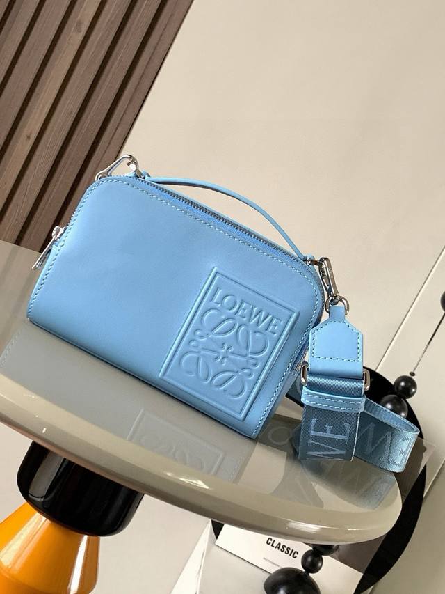 Satin cowhide leather mini camera crossbody bag meets your multi-functional need