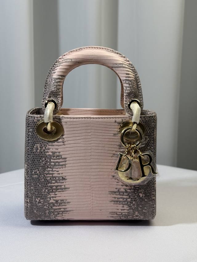 Mini17Cm Imported lizard with imported goat leather, fully handmade with two sho