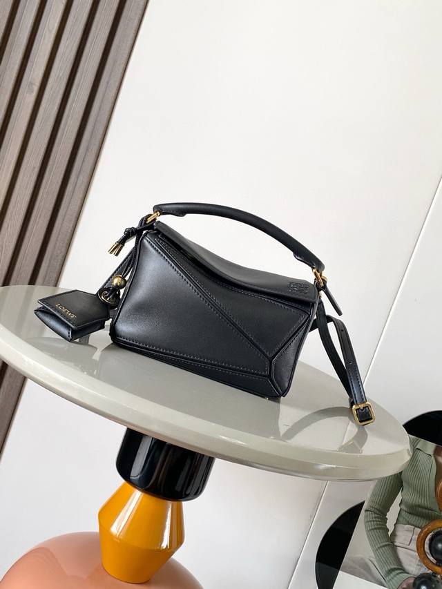 New Geometric Bag Mini Featherlight Puzzle Handbag in Nappa Sheepskin. Original