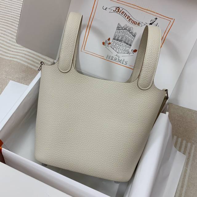 Real shot of the vegetable basket Picotin 18 imported Tc leather casual Korean s