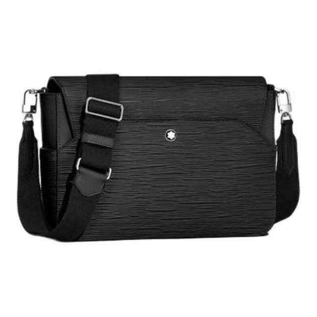 Montblanc's classic crossbody bag, crafted from premium, top-grain cowhide, bea