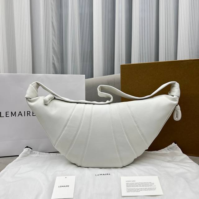 Medium White Christophe Lema Croissant Bag The minimalist Lemaire Virgo baguette