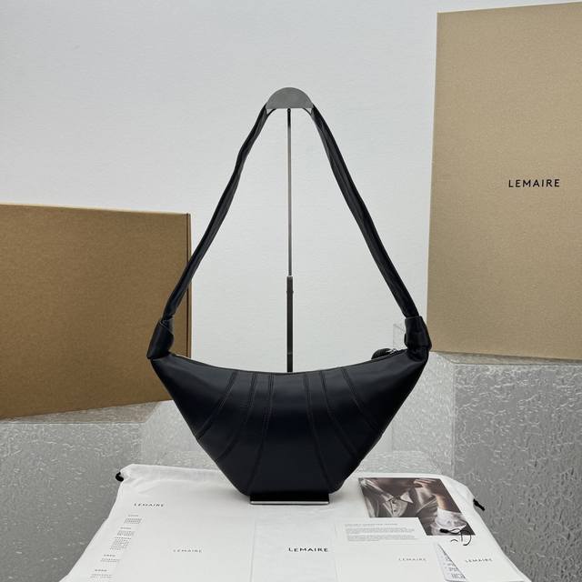 Medium Black Christophe Lema Croissant Bag The minimalist Lemaire Virgo baguette