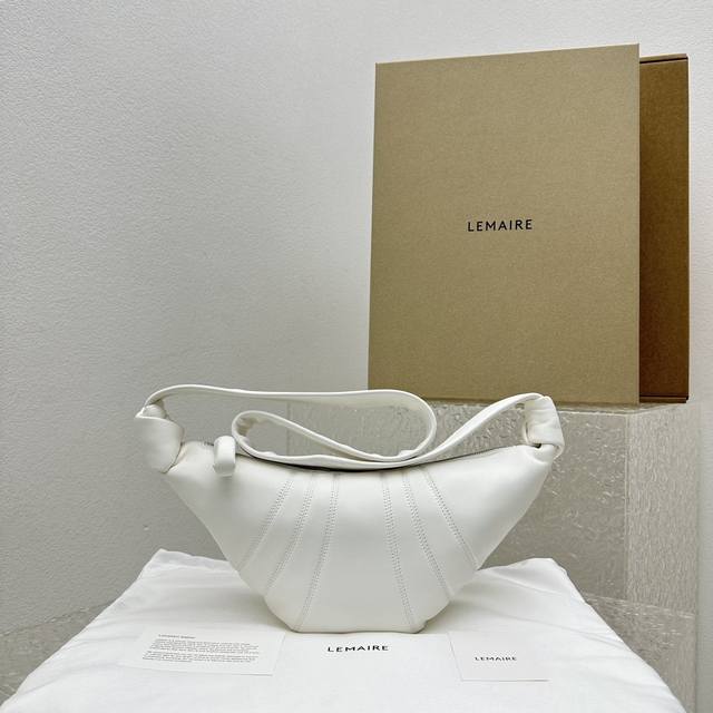 Small White Christophe Lema Croissant Bag The minimalist Lemaire Virgo baguette'