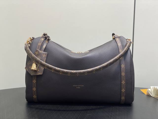 Premium original M26357 coffee full leather Speedy Pillow Bag Express Medium Ha