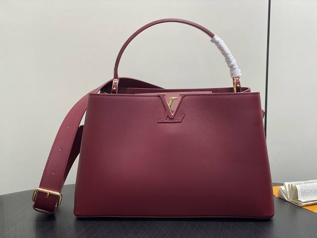 Top-quality original M24607 Burgundy M24879 full leather Capucines Souple Large