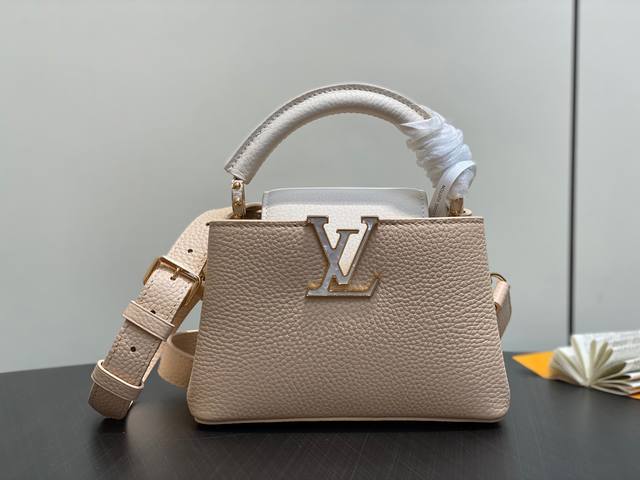 Premium original M25461 Beige full leather Capucines Mini Handbag from the Na Yi