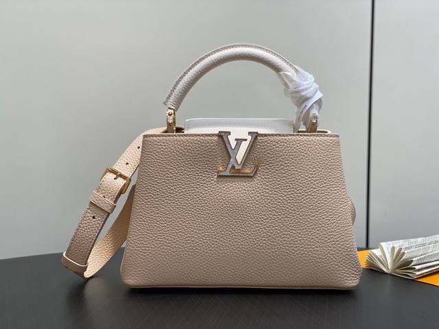 Top-grade original M25461 beige full-leather Capucines BB handbag from the Na Yi