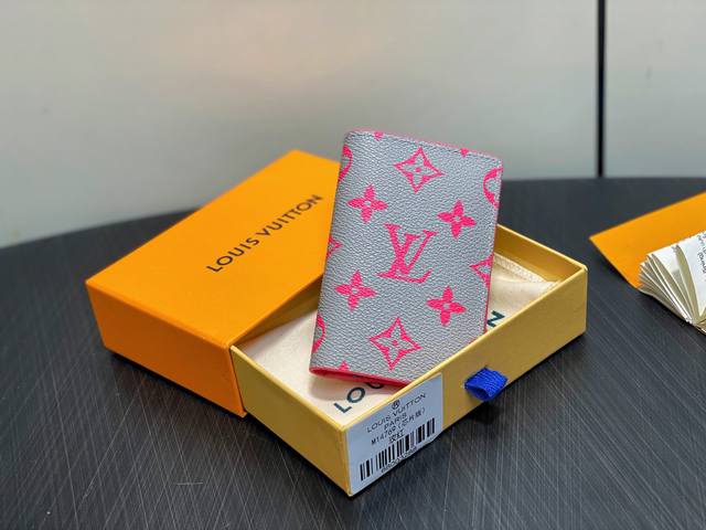 Top-quality original M15027 Rose Red M14769 Rose Red Card Holder Wallet This se