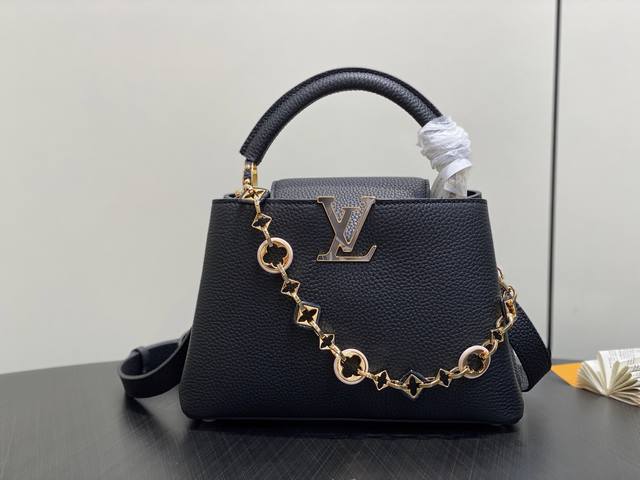 Top-grade original M14970 black chain and full leather Cap Na Ying style Capucin