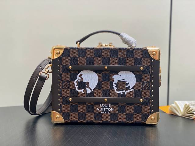 Top-grade original N40765 brown box bag, new this season: the Sawagani Trunk han