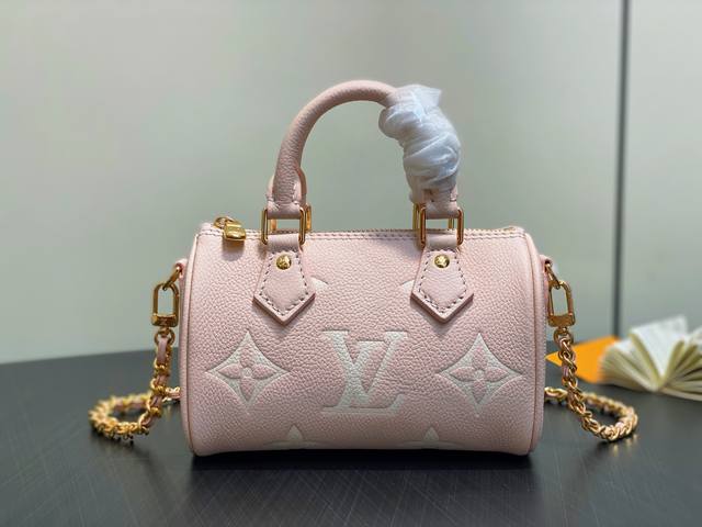 Top-quality original M82450 Milkshake Powder M14226 Full Leather Speedy Pillow