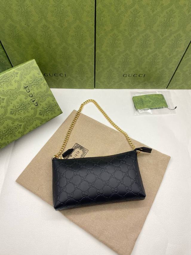 New arrival with green box packaging. GG full leather print, crafted from impor