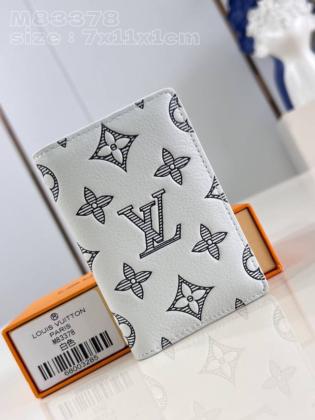 Top-quality original single-brand real shot M83378 White M83377 This pocket wal
