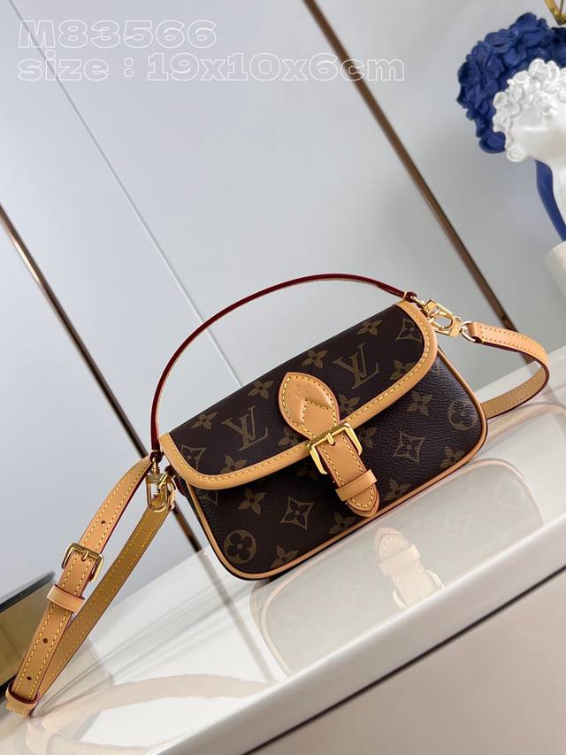 Top-quality, original, and genuine photos of the M83566 Monogram Nano Diane. Th