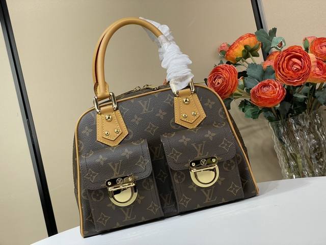 Top-grade original second-hand Manhattan handbag M40026 monogram A bag with a st