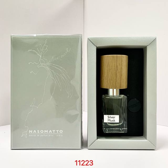 Original quality Nasomatto Silver Musk perfume 30ml real shot spot 11223 code!