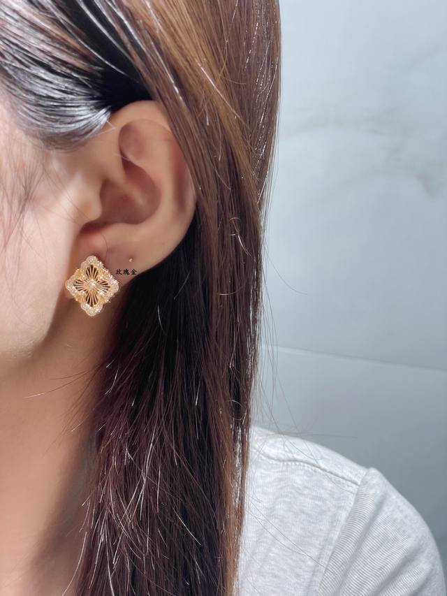 V Gold Material 5140290 Buccellati Large Opera House Series Black Onyx Earrings,