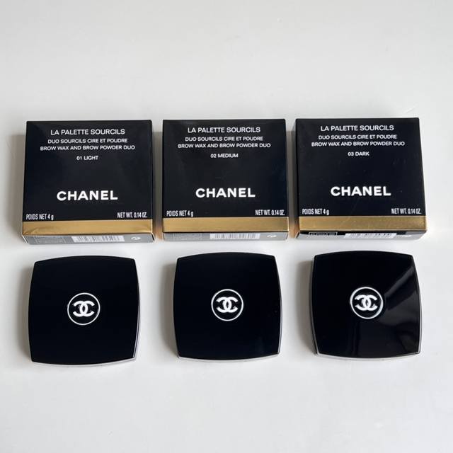 Chanel Two-Tone Eyebrow Powder Palette 4G One-to-One Quality 3 Colors: 01#, 02#