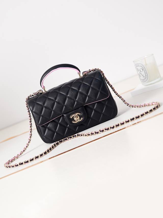 with accessories Chanel 223K latest Mini Cf Handle handbag classic diamond quil