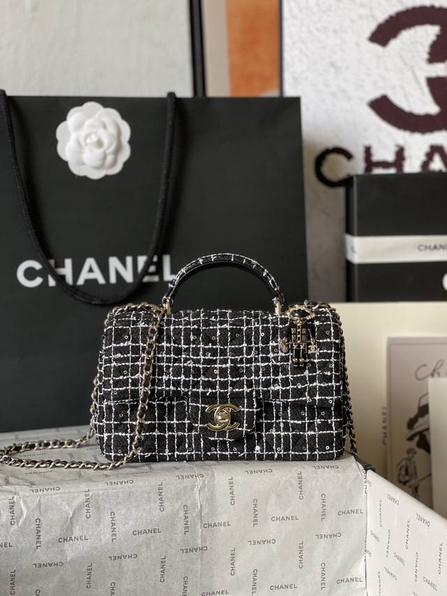 Top-quality goods_ French high-end custom Chanel1 Chanel 24P gentle wool sequin