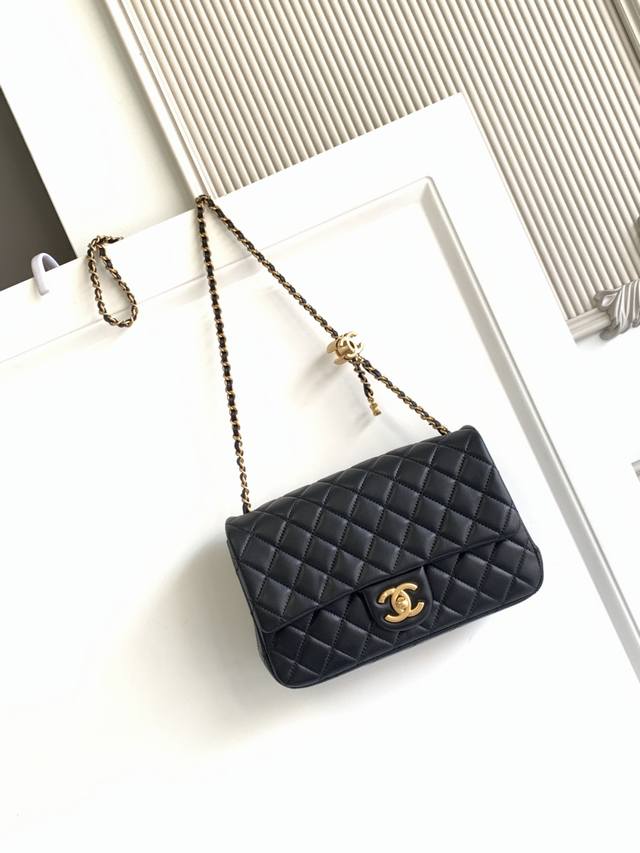 5756 Large Chanel 25B Double C Adjustable Buckle Square Fat Bag, Returning Doubl