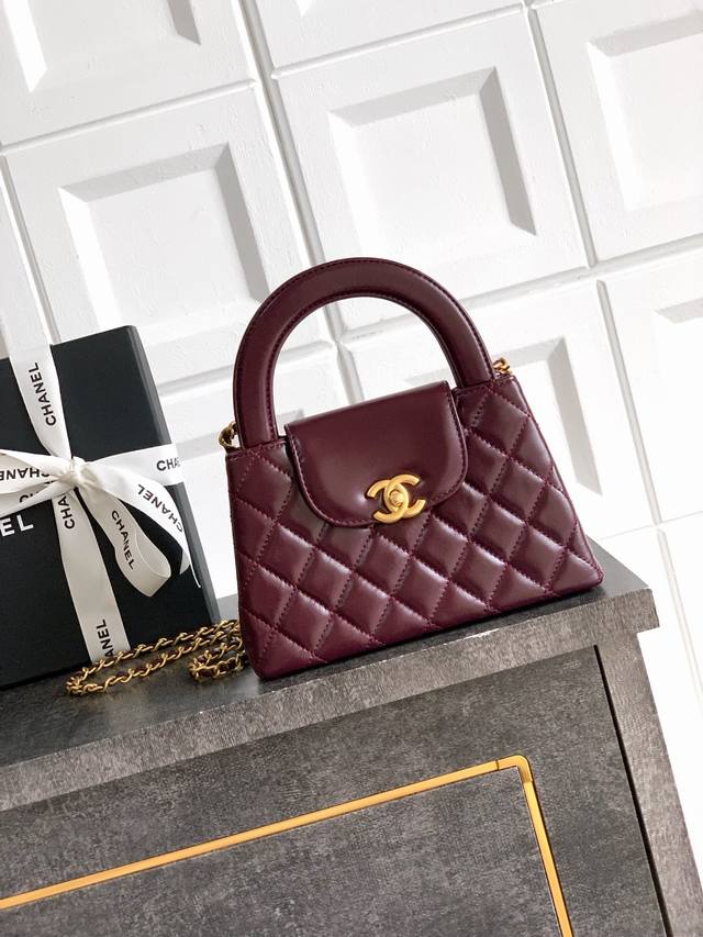 Top-grade original waxed cowhide, dark brown and wine red Ohanel 25A, Kelly | T