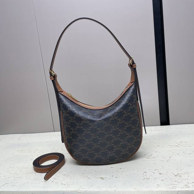 Small Helose Triomphe soft cowhide handbagAdjustable shoulder strap for shoulder