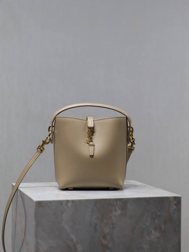Light Apricot Le 37 Mini Bucket Bag is a bucket bag that's become a fashion sens