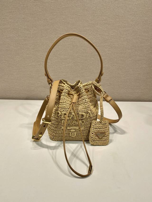 Premium original factory packaging straw bucket bag 1Be068 This hand-woven buck