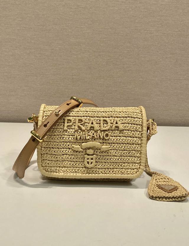 Premium original factory packaging straw crossbody bag 1Bd335, made of high-end