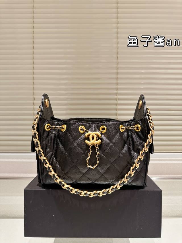 Caviar Mini Chanel 25S Hobo Spherical Cowhide Leather Shopping Bag with Chanel
