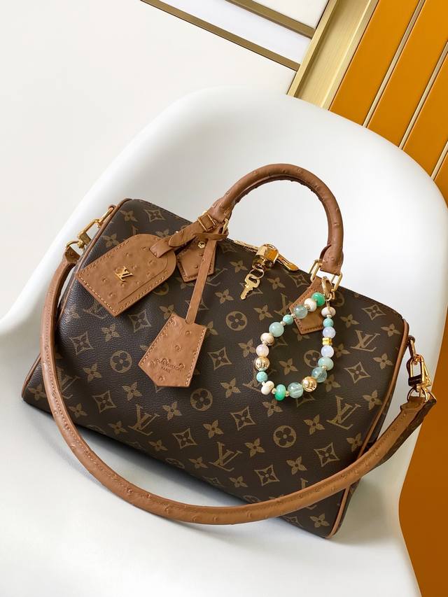 N87212 Ostrich pattern M11495 Monogram M12243 The Speedy Soft 30 Boho handbag in