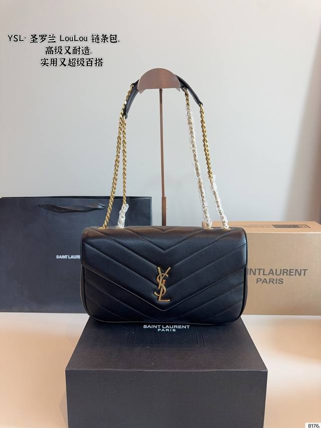 comes with a gift box. Ysl sheepskin chain bag. Loulou envelope bag Classic bag