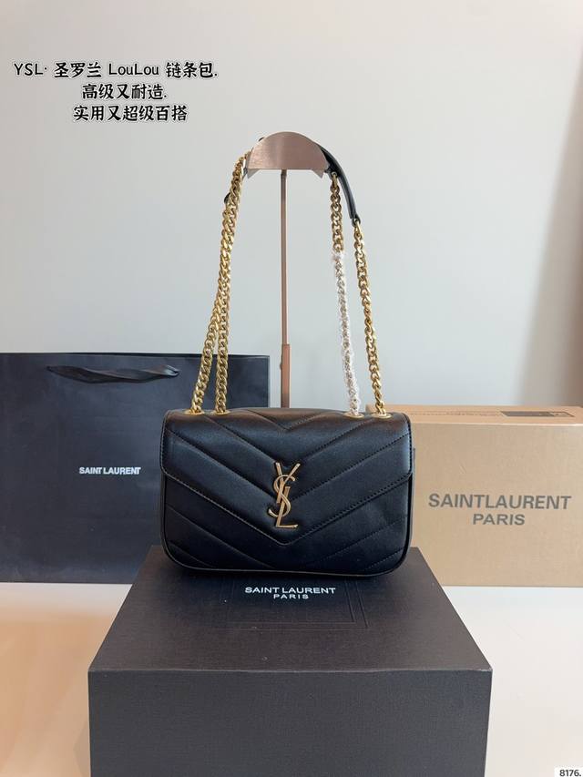 comes with a gift box. YSL sheepskin chain bag. Loulou envelope bag. Classic ba