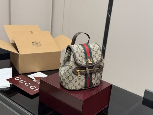 with folding box airplane box Gucci new backpack original fabric feel super nic
