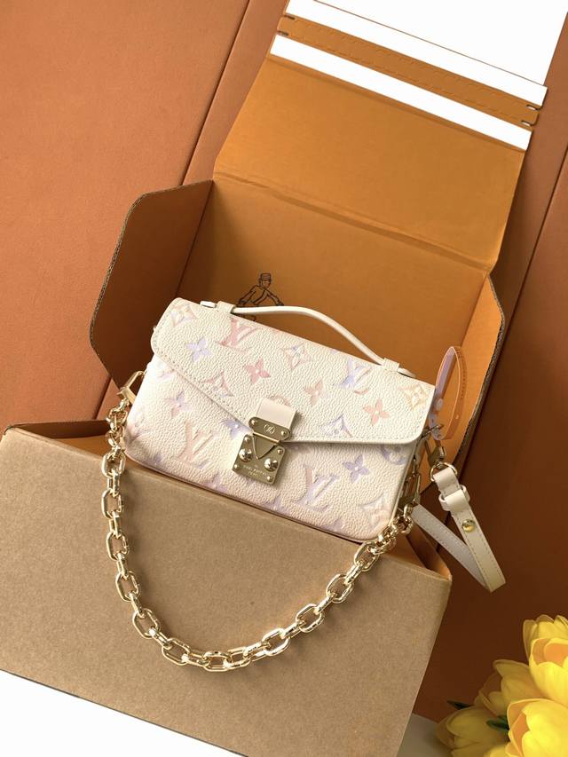 Premium Mb163C chip version original leather Pochette M