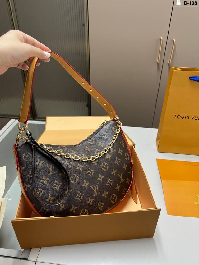 Chip version Lv old flower new new Cookie Bb is here! The new half moon bag sha