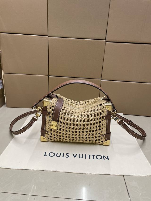 High quality M14405 raffia woven original leather top grade workmanship 163 chi